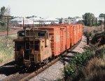 C&O caboose 3206 brings up the rear markers on the "Juice Train"